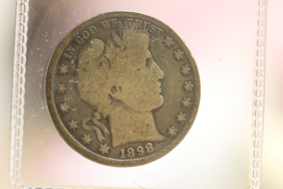 1898 Barber Silver Half Dollar: as shown