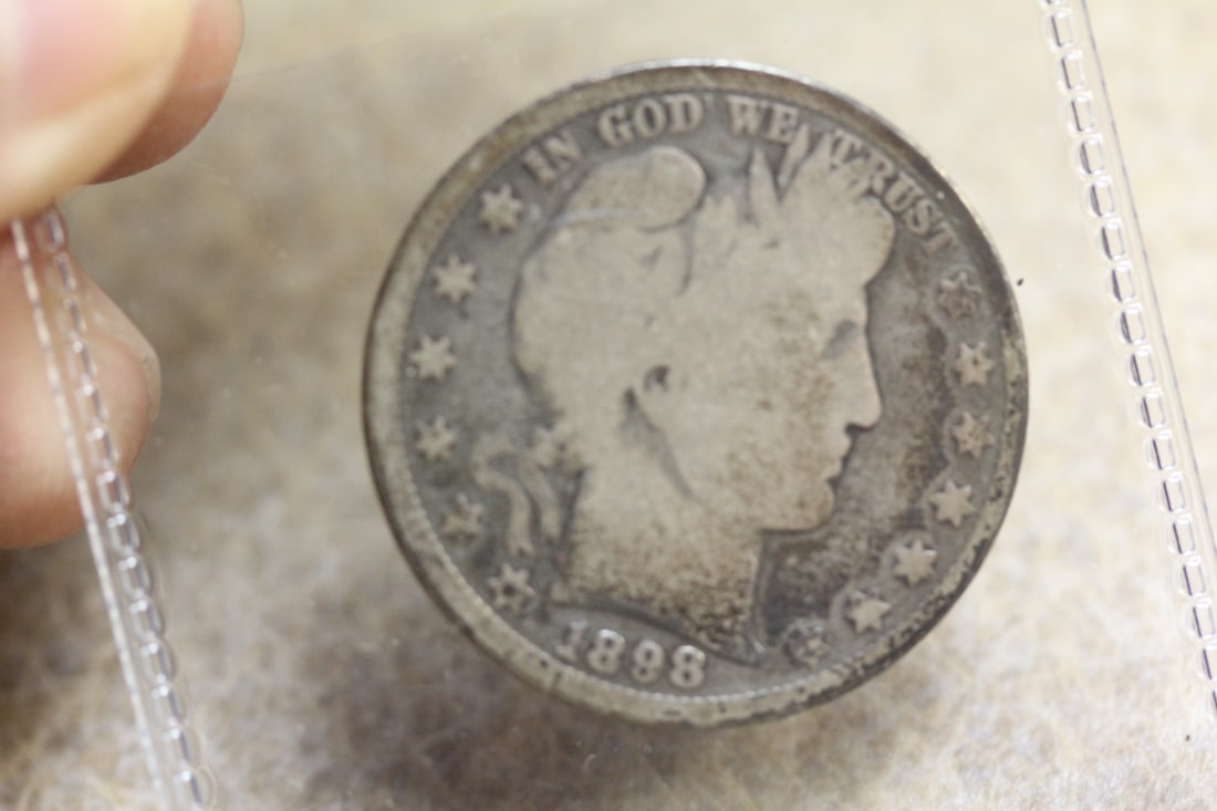 1898 Barber Silver Half Dollar: as shown