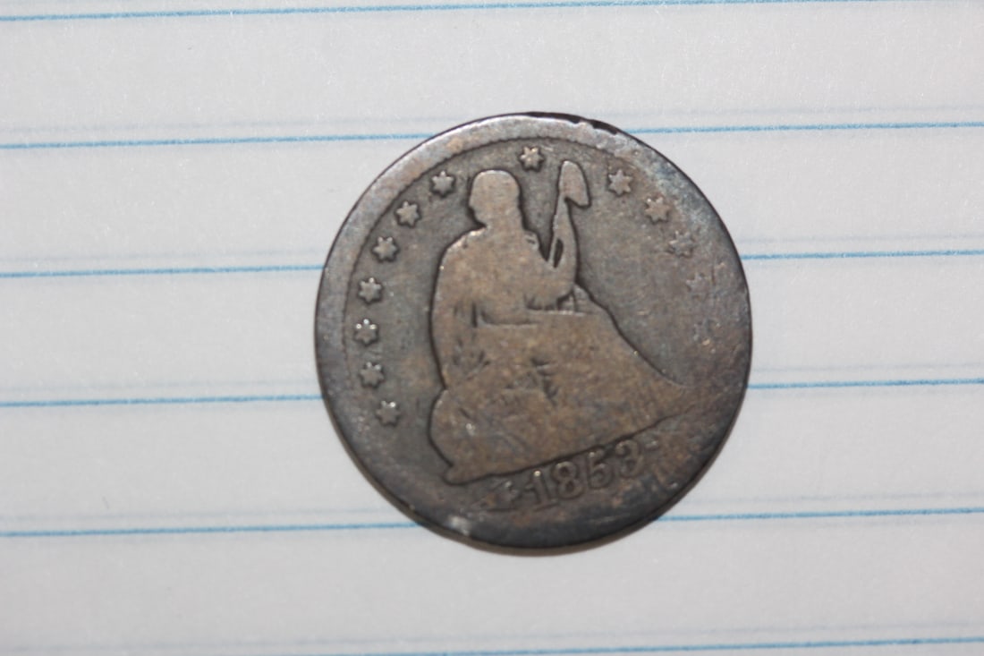 1853 Seated Quarter: 90% silver