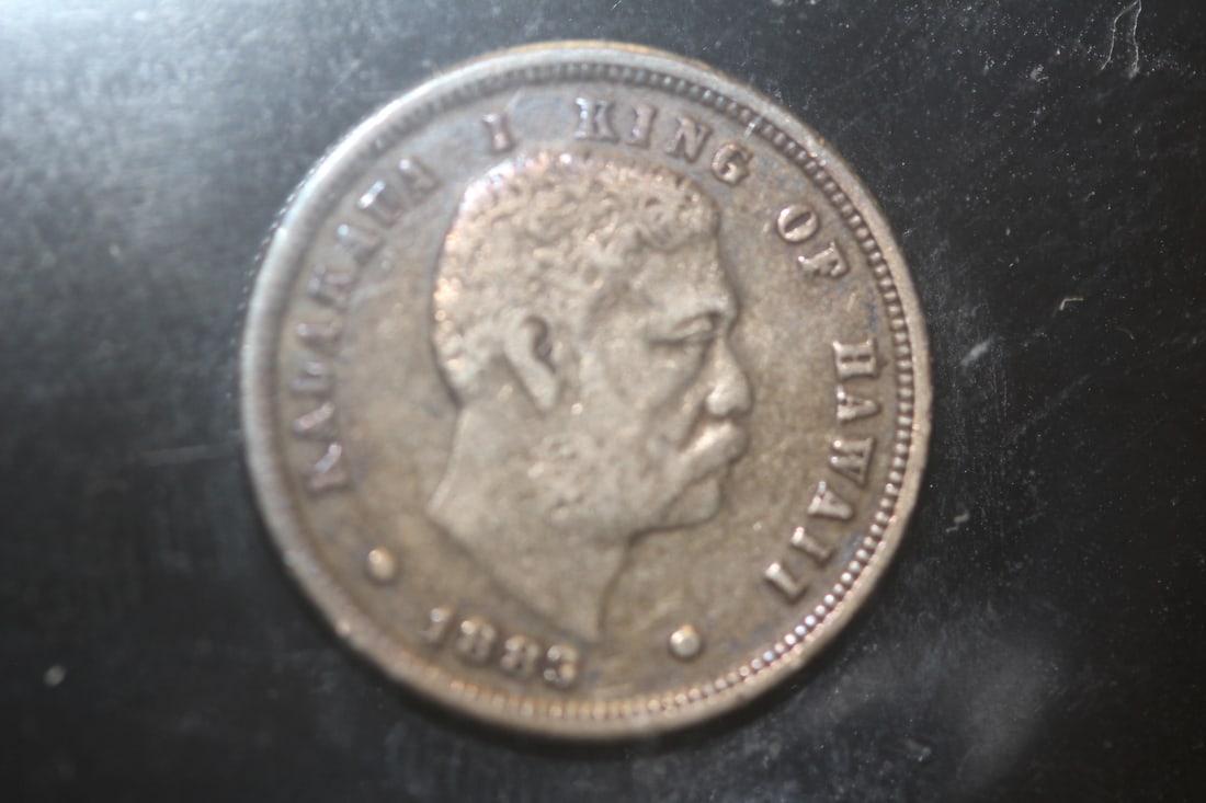1883 Hawaii Silver Dime: toned