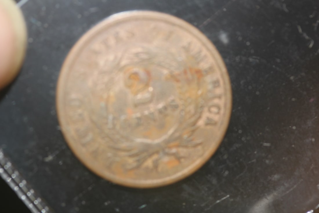Civil War Era 1864 Two Cent Piece: as shown