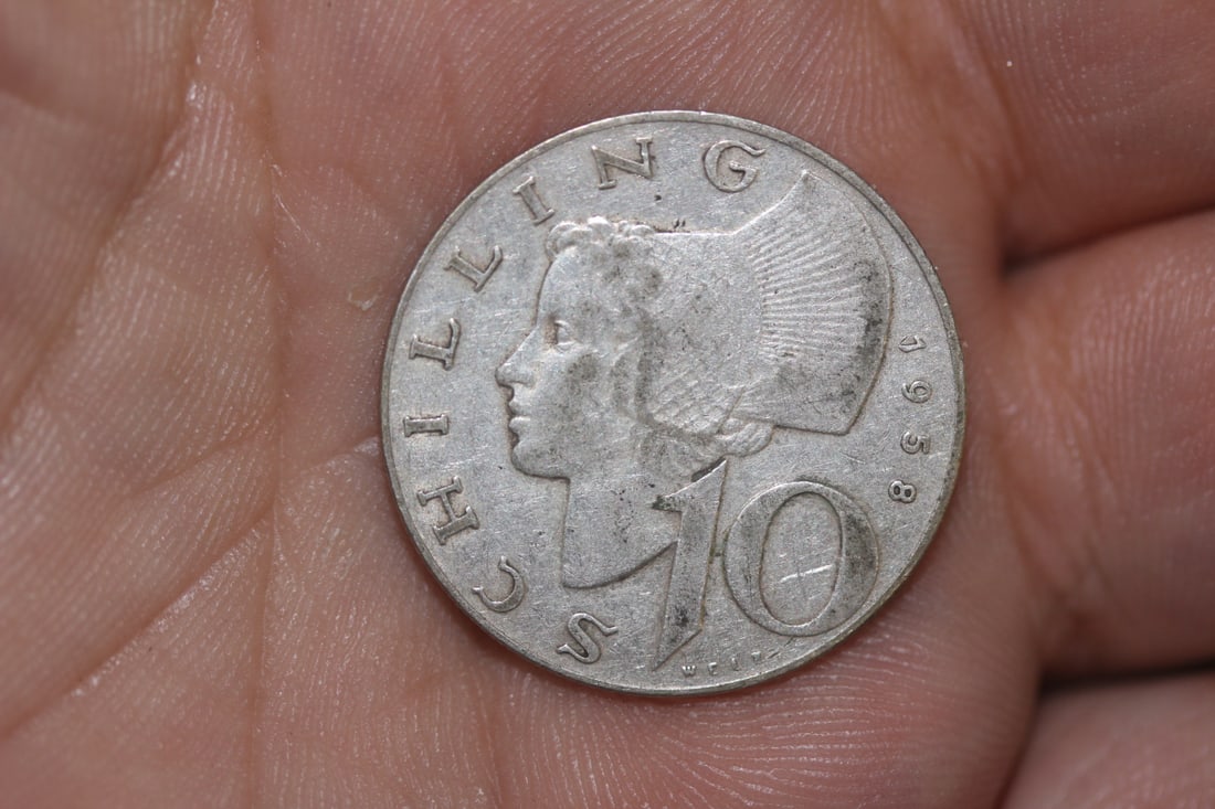 1958 Austria 10 Schilling: .640 silver coin