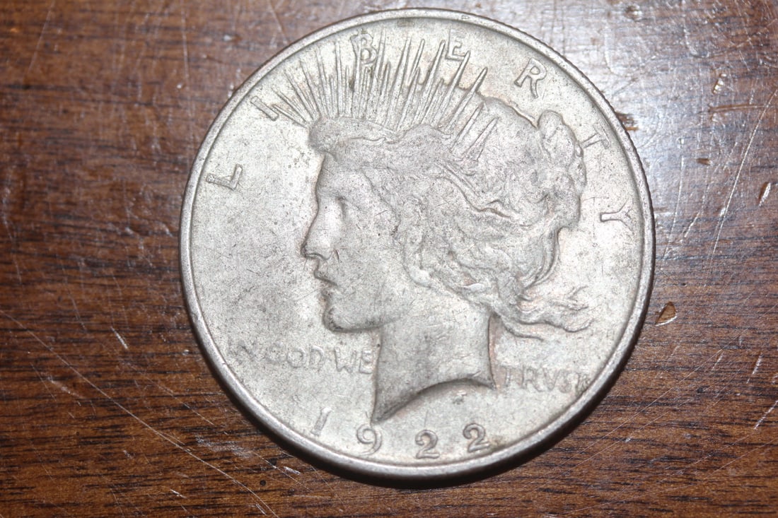 1922 Peace Silver Dollar: as shown