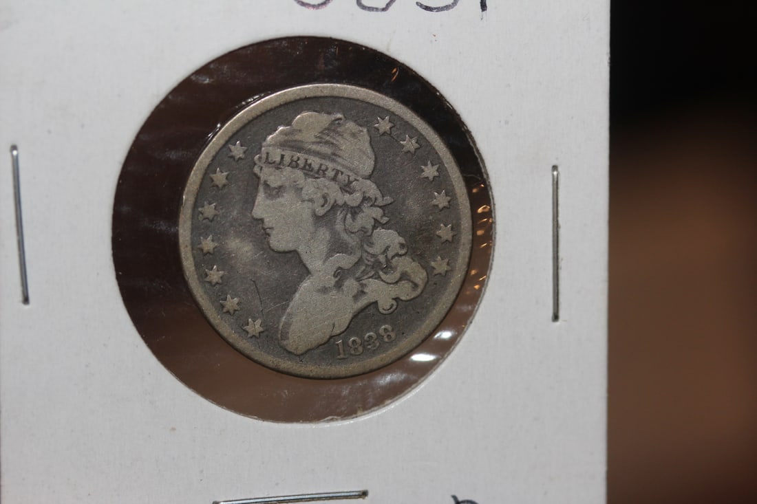 1838 Bust Quarter: as shown on photos