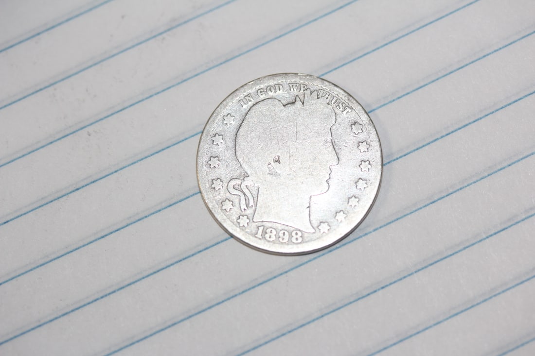 1898-S Barber Silver Quarter: as shown