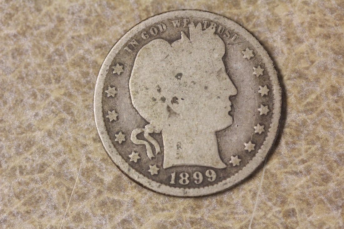 1899-O Barber Silver Quarter (1 of 2)