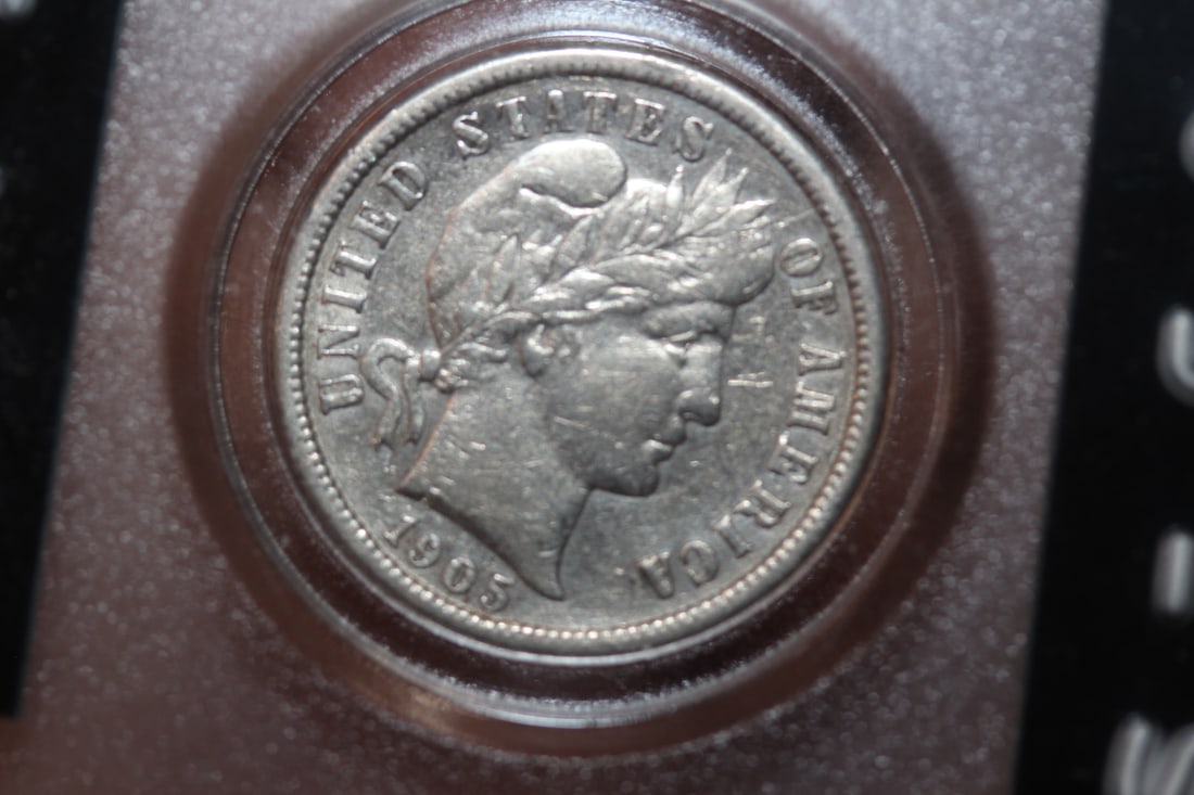 1905-S Silver Barber Dime: as shown