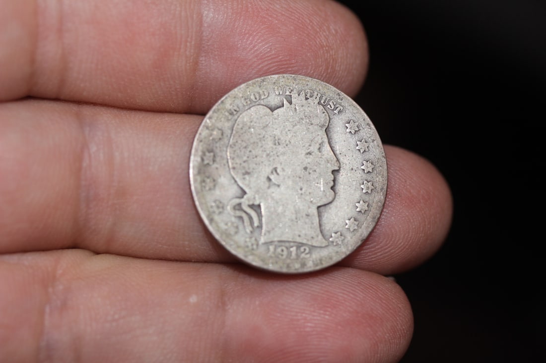 1912 Barber Silver Quarter: as shown