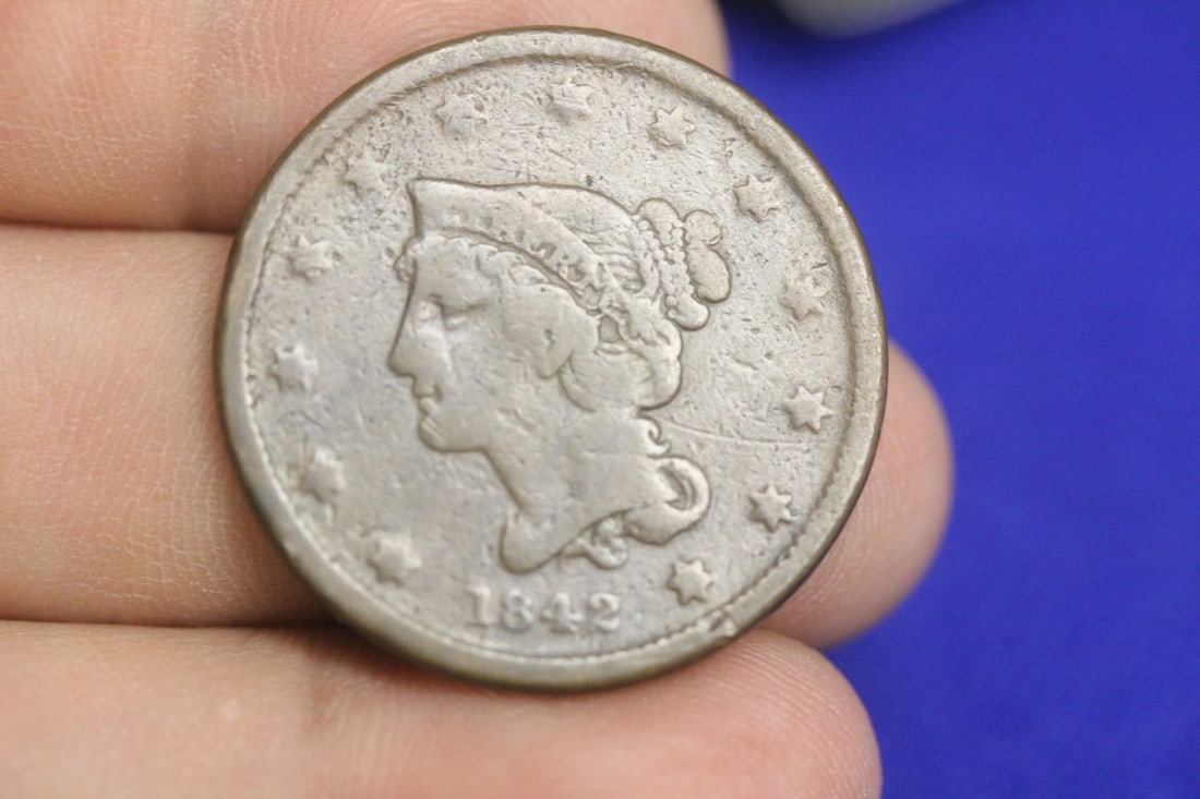 1842 Large Cent - 3