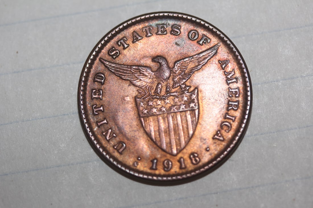 1918-S Phillipine One Centavo: beautiful condition
