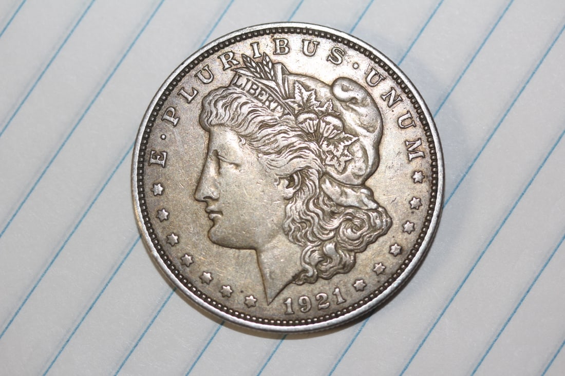 1921-D Morgan Silver Dollar: as shown