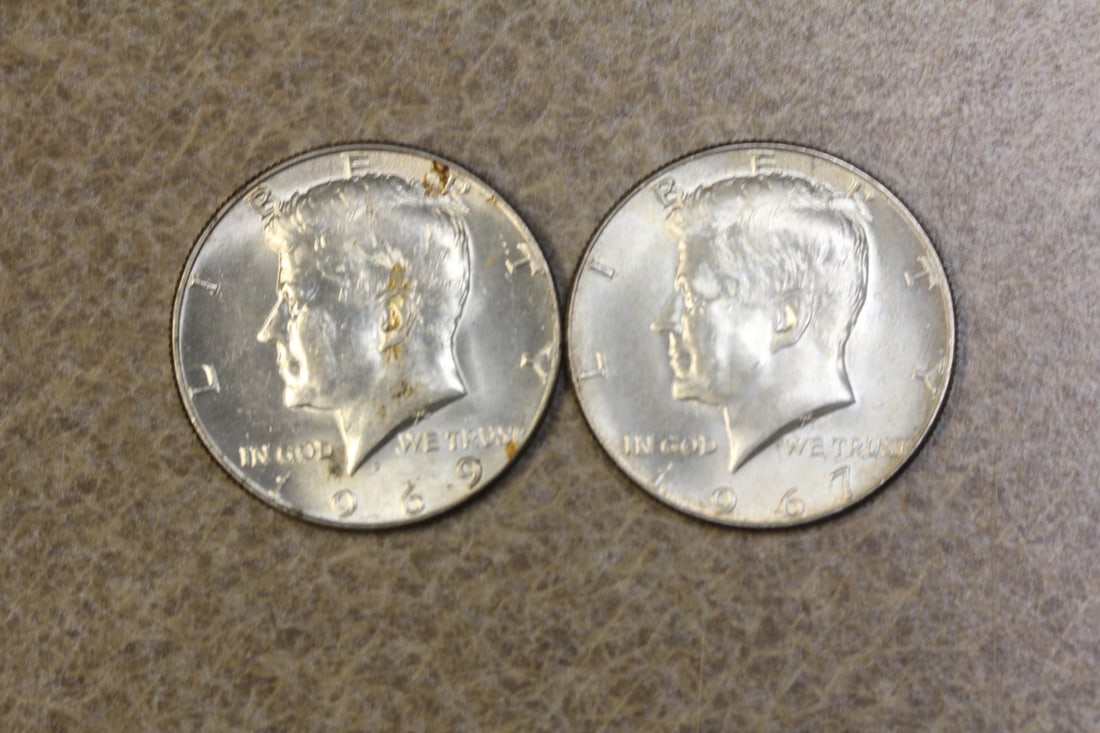 Lot of Two Kennedy Halves: 40% silver - great condition