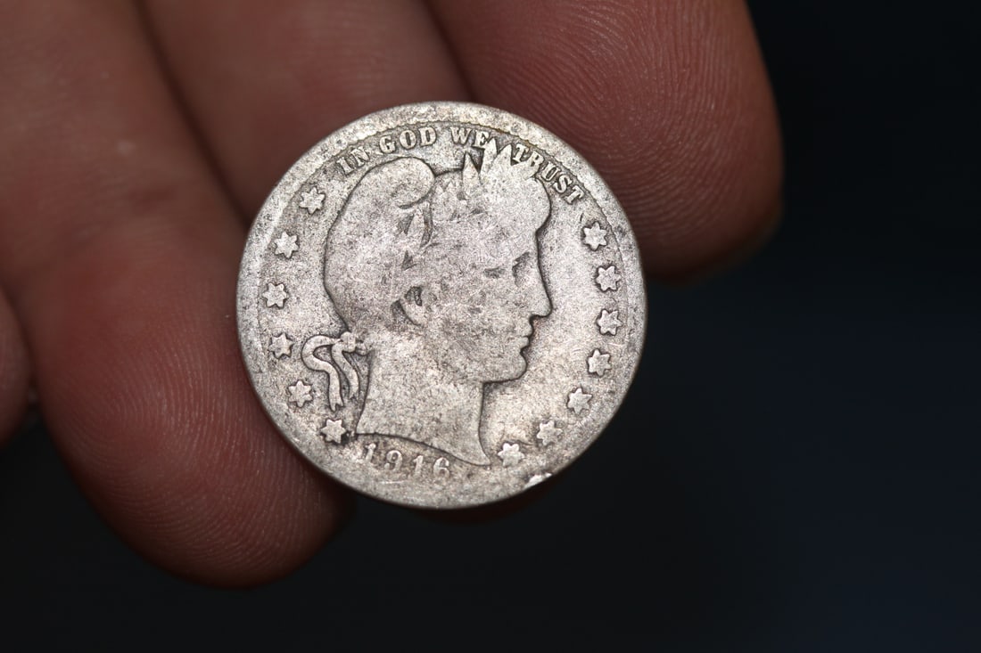 1916-D Barber Silver Quarter: as shown