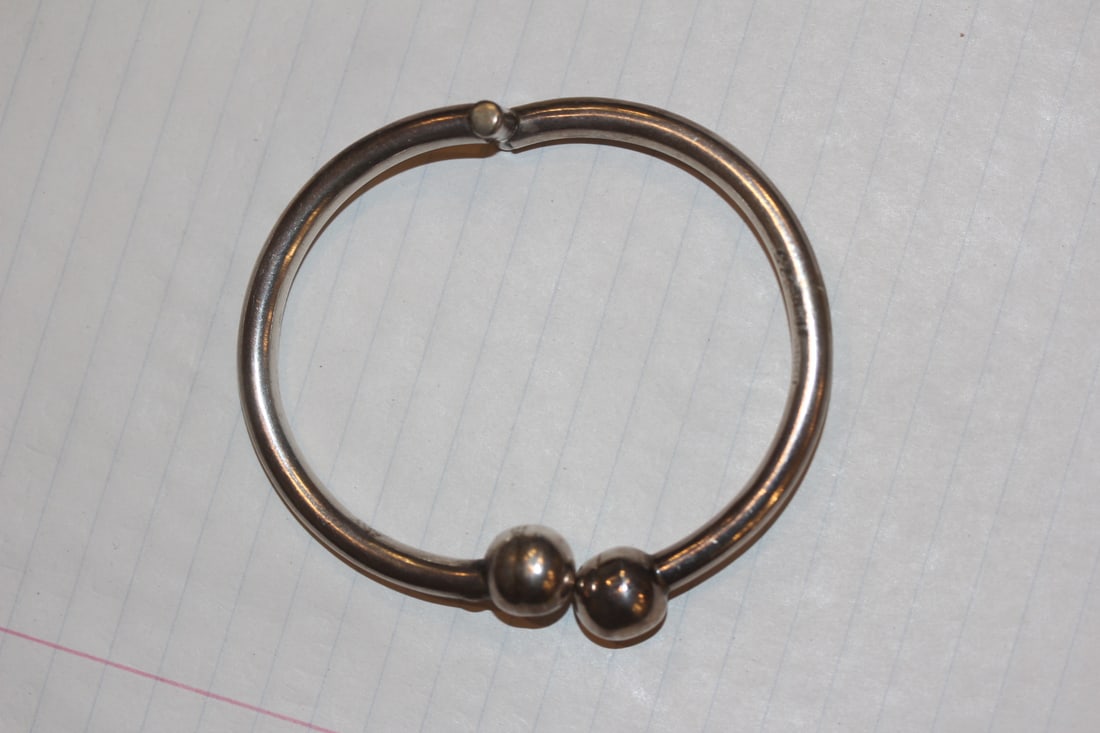 Sterling Bangle Bracelet: as shown on photos