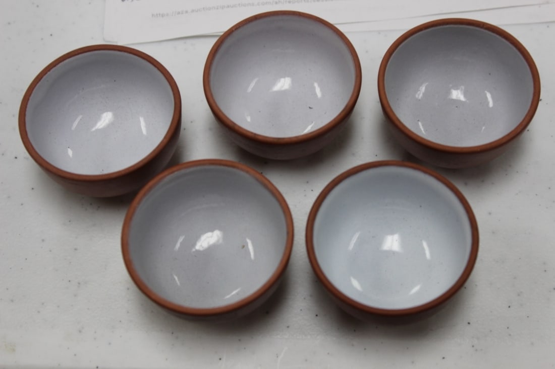 Lot of 5 Yixing Teacups: As shown on photos