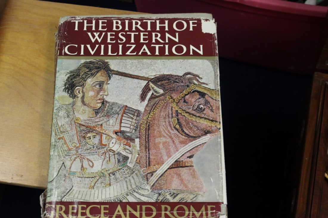 Book - The Birth Of Western Civilization: Greece and Rome - Hardcover with dust jacket - 1964 Copyright - Many beautiful images inside - oversized book