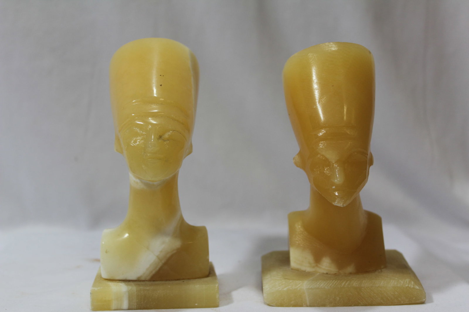 A Pair of Onyx Egyptian Figurines: 5 1/2" tall each