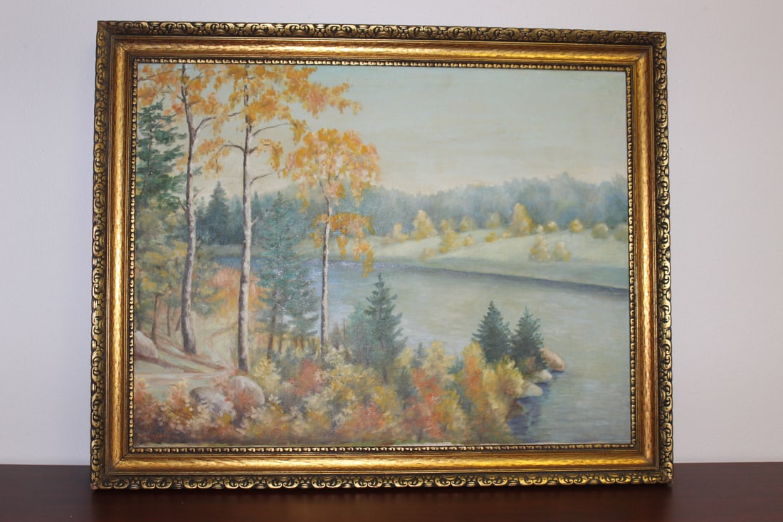 Oil on Board Painting - Signed: Anderson: probably 1950's - dated underneath signature - overall= 29 1/2" x 23 3/4"