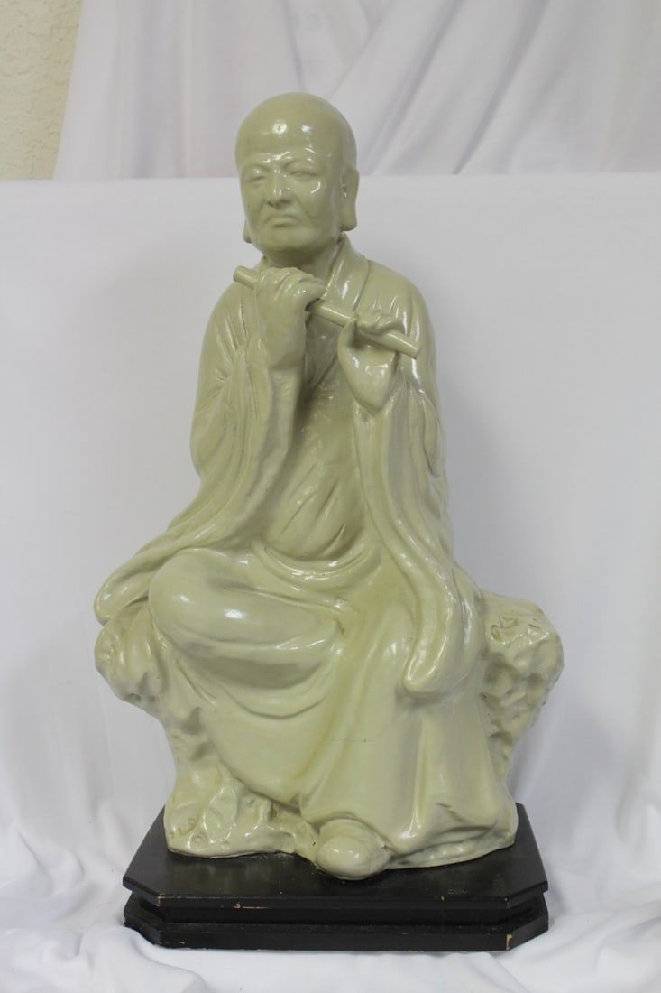 A Lohan-style Figurine on Stand: 19 1/4" tall - signed