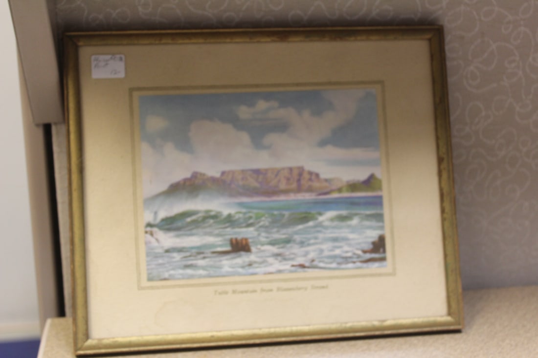 Framed Vintage Art Print: overall= 10 1/2" x 8 1/2"
