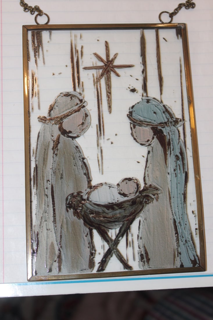 Glass Panel: hand painted - 6" x 4"
