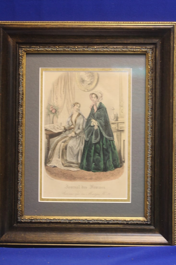 A Vintage/Antique Etching: most likely French - framed - overall= 16 1/4" x 13 1/8"