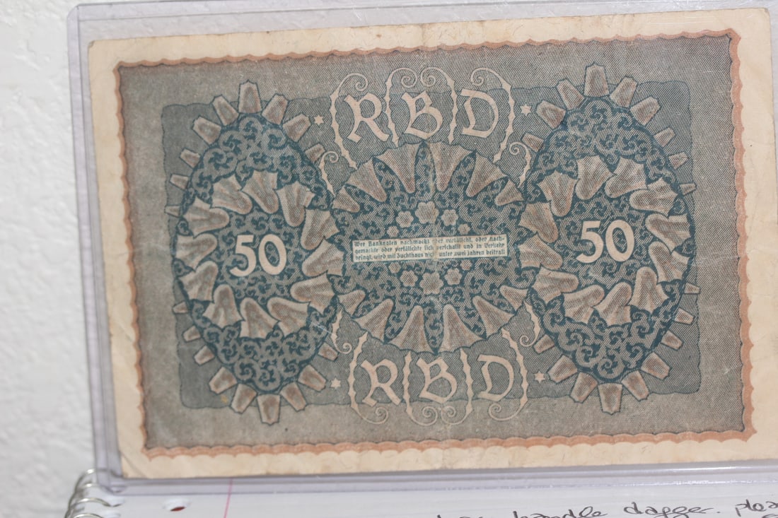 1919 German 50 Mark Note - 2
