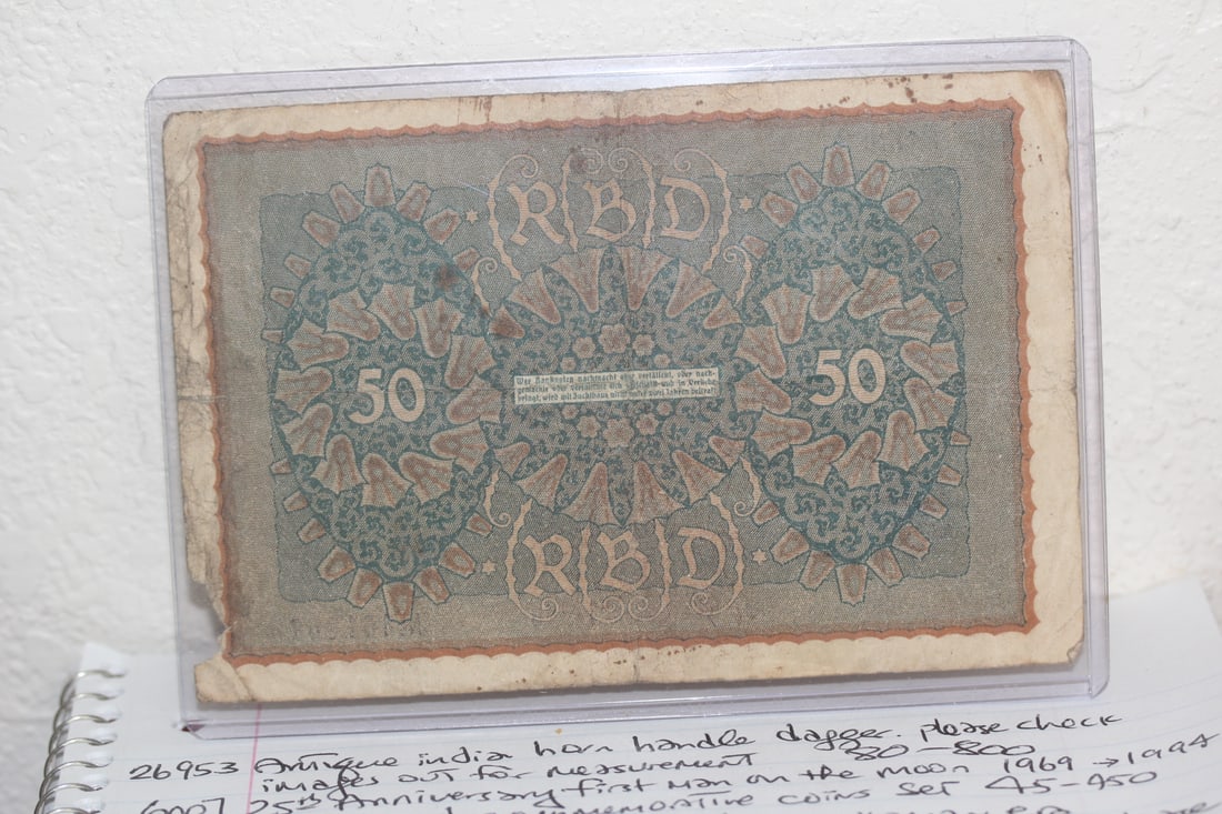 1919 German 50 Mark Note - 2