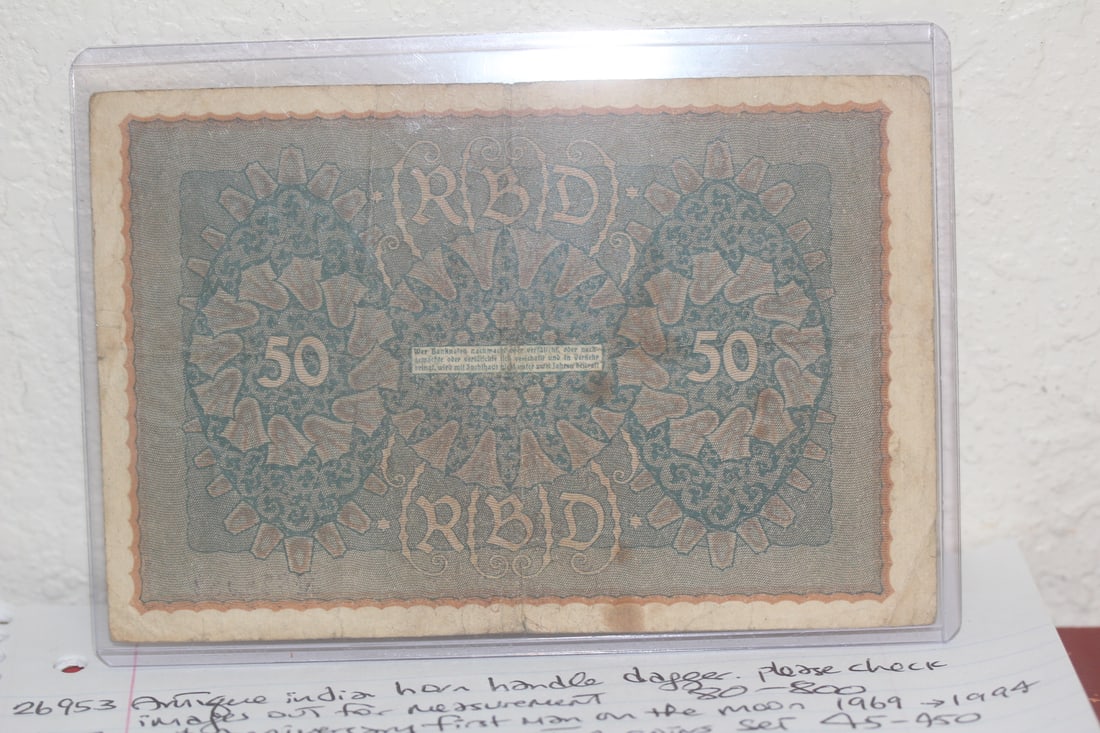 1919 German 50 Mark Note - 2