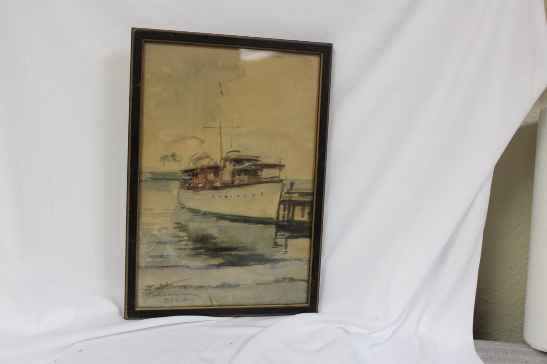A Signed Watercolour: cannot figure out who the artist was, but a beautiful painting - overall= 11 3/4" x 8 3/8"