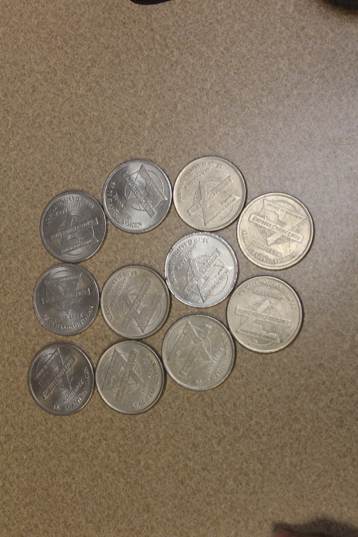 Rare $5.00 Express Cruise Lines Tokens - 2