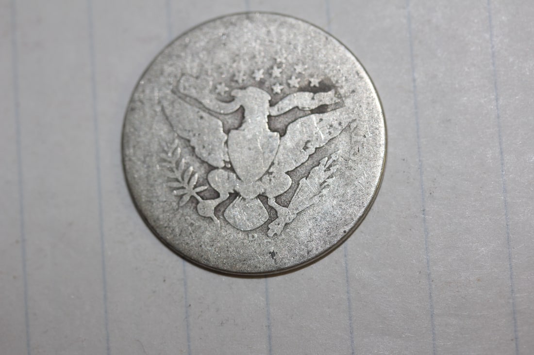 1909-D Barber Silver Quarter - 2