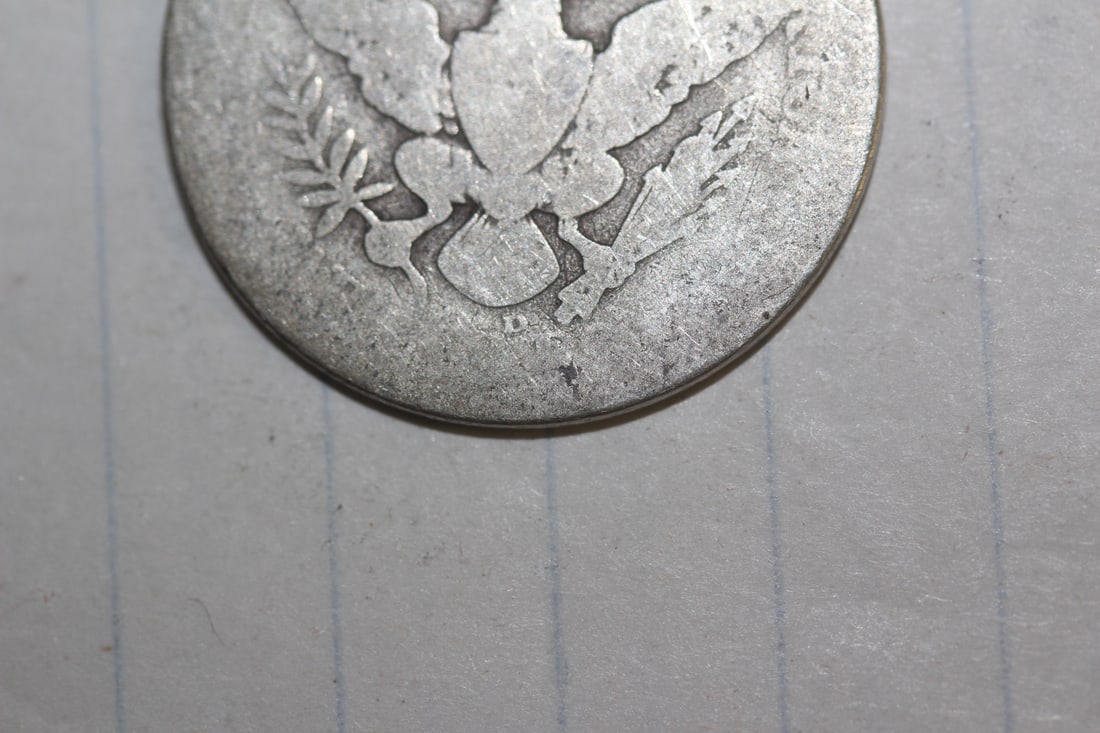 1909-D Barber Silver Quarter - 3