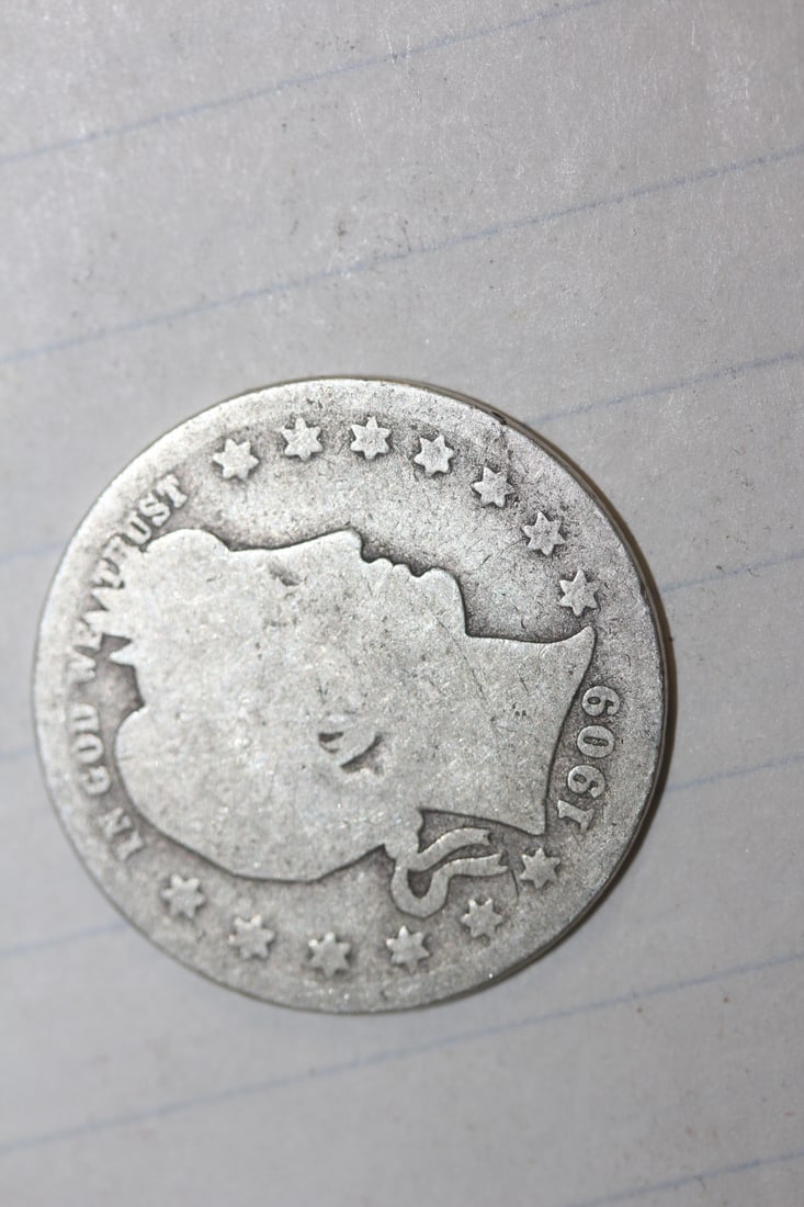 1909-D Barber Silver Quarter: as shown