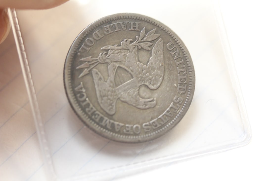 1857 Seated Silver Half Dollar - 3