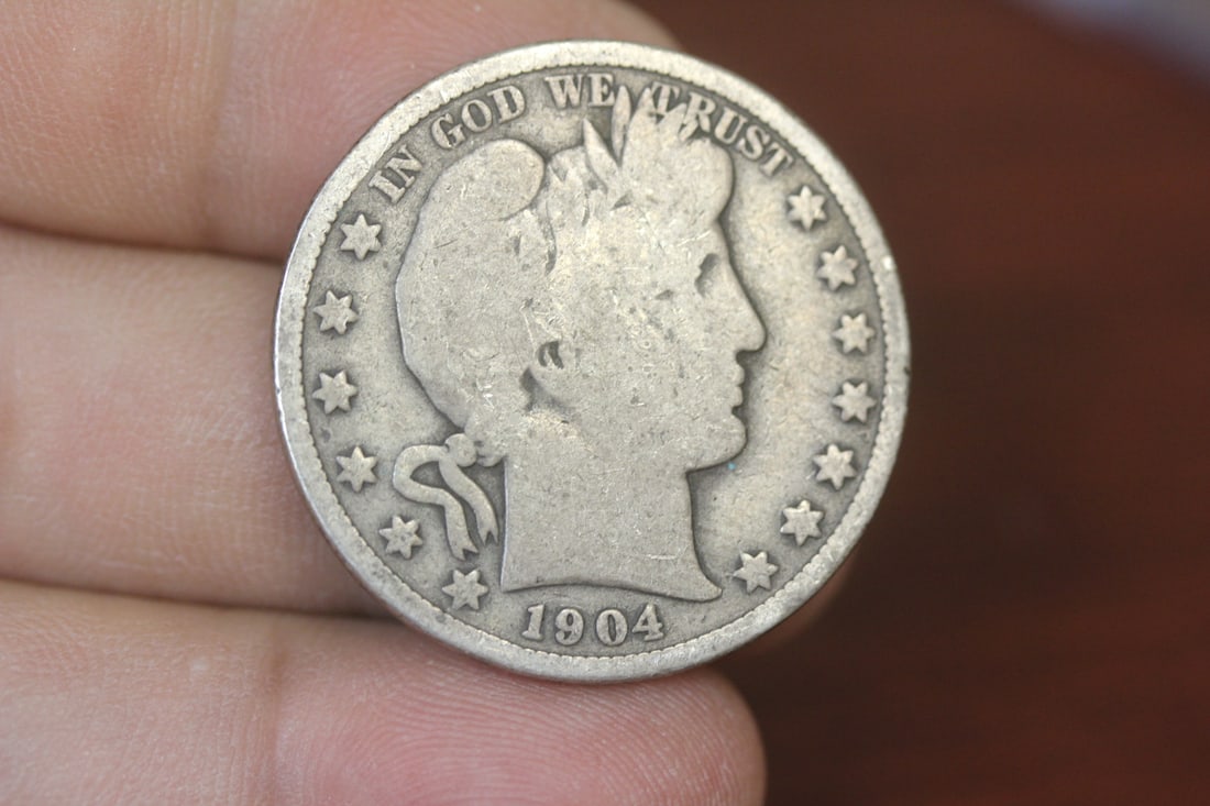 1904 Barber Silver Half Dollar: as shown