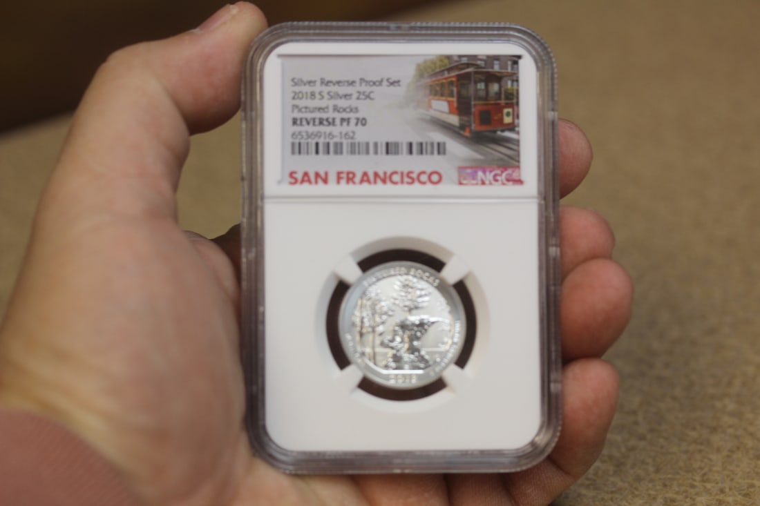 NGC Graded 2018 - S Silver Quarter: reverse proof - PF70 - Rare