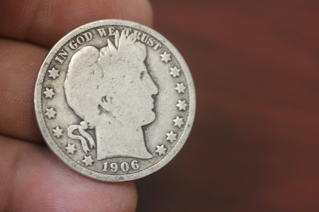 1906-D Barber Silver Half Dollar: as shown