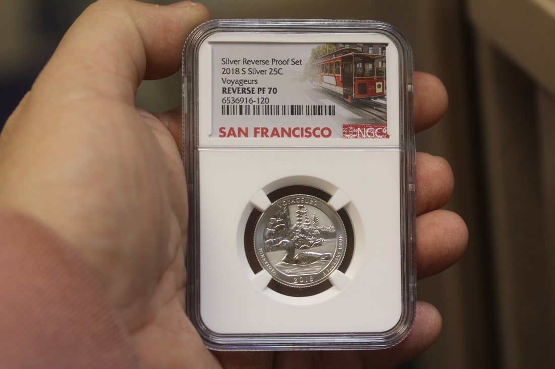 NGC Graded 2018 - S Silver Quarter: reverse proof - PF70 - Rare