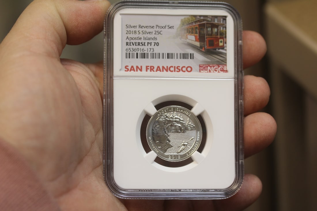 NGC Graded 2018 - S Silver Quarter: reverse proof - PF70 - Rare