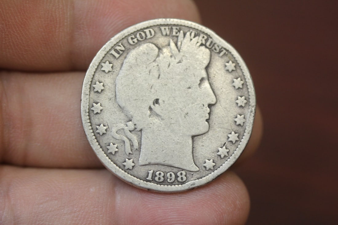 1898 Barber Silver Half Dollar: as shown