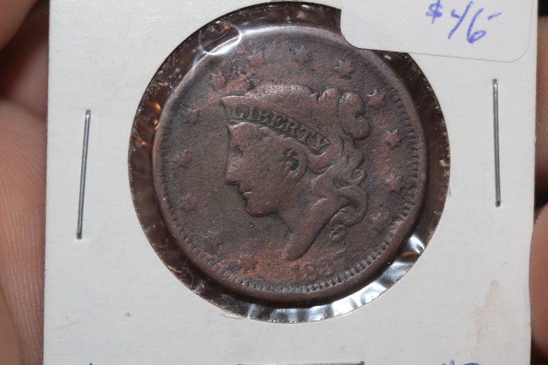 1837 Large Cent: as shown