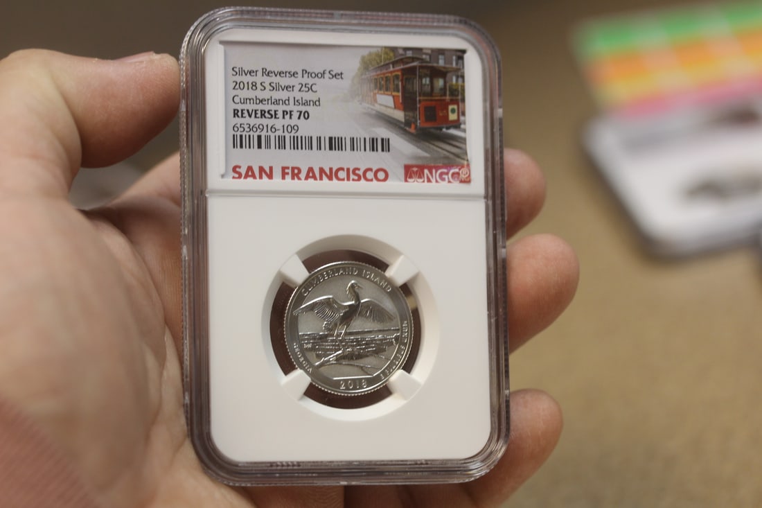 NGC Graded 2018 - S Silver Quarter: reverse proof - PF70 - Rare
