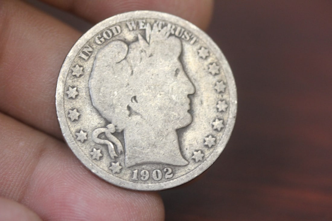 1902 Barber Silver Half Dollar: as shown