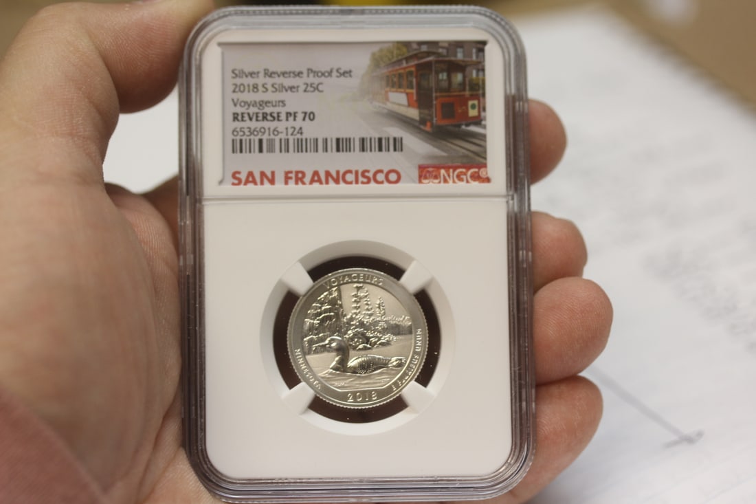 NGC Graded 2018 - S Silver Quarter: reverse proof - PF70 - Rare