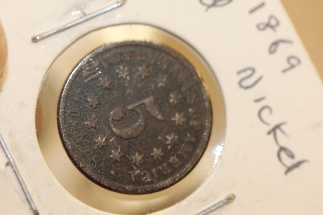 1869 Shield Nickel - 2