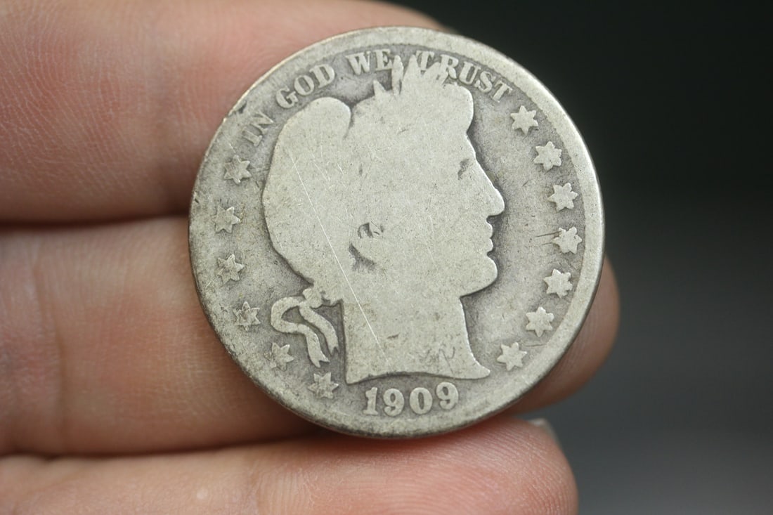 1909-O Barber Half Dollar: as shown