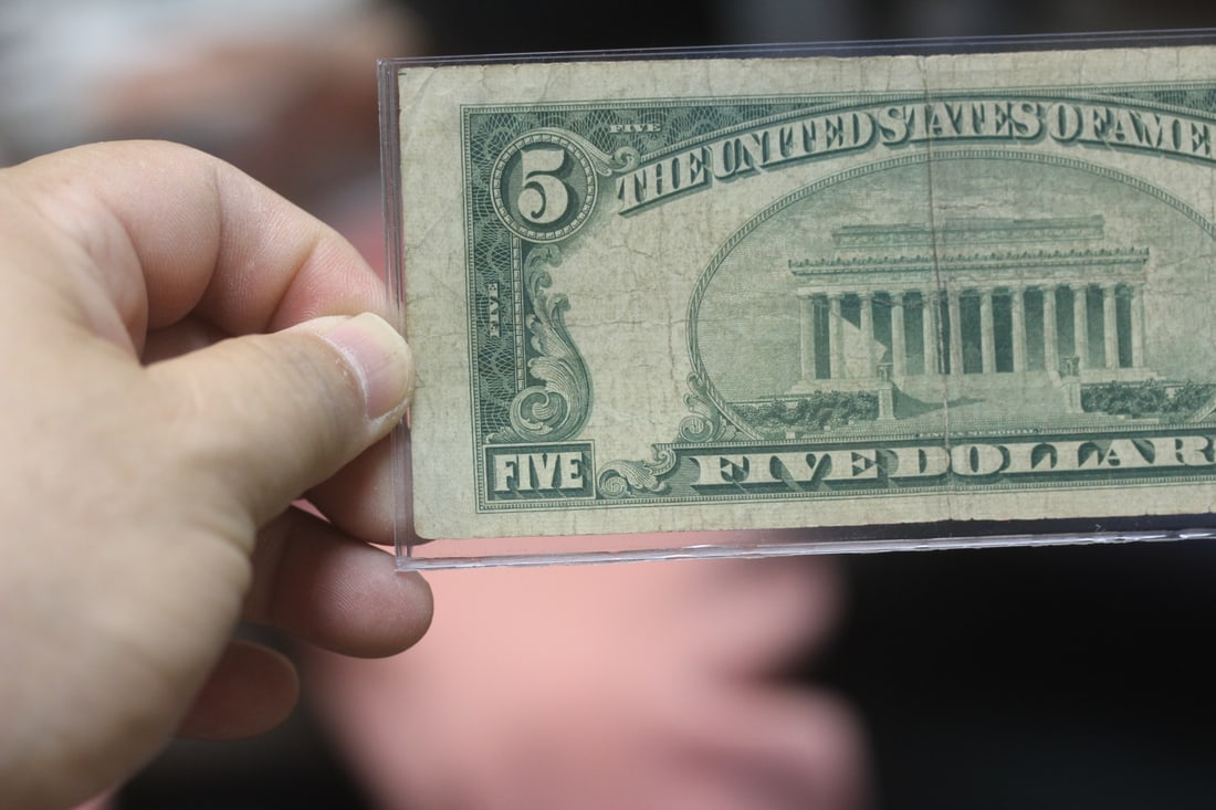 1953 $5.00 Red Seal Star Note - 6