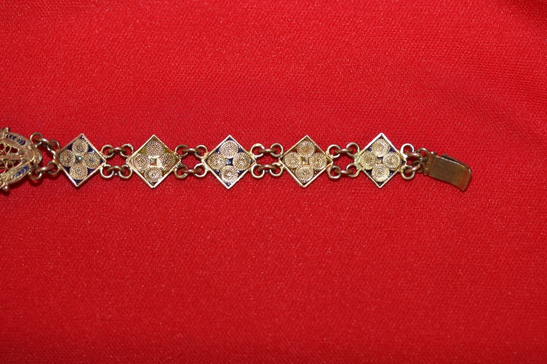 A Signed 800 Silver Micro Mosaic Bracelet - 10