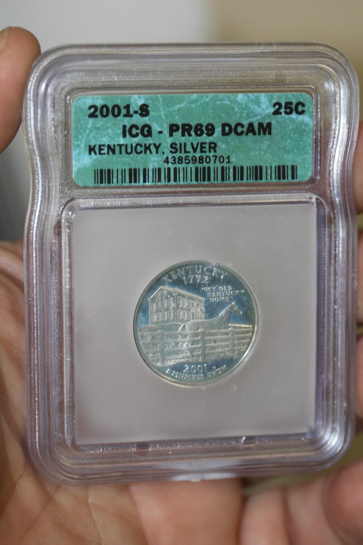 ICG Graded 2001-S Silver Quarter: PR69 DCAM